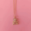 Collar de oro con osito