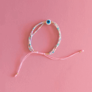 Pulsera de triple hilo con ojo turco