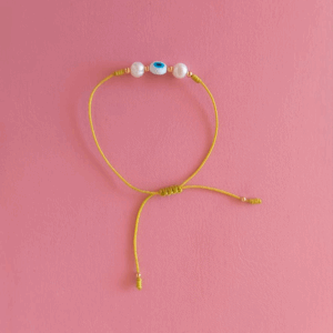 Pulsera verde con ojo turco